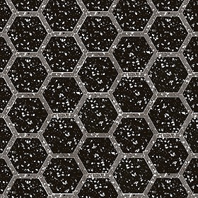 Ravenna Hexagon Black Terrazzo Effect Tiles - 220 x 250mm