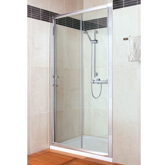 1200 x 900 Rectangle Sliding Door Shower Enclosure w/ Shower Valve & Slider Rail Kit Large Image