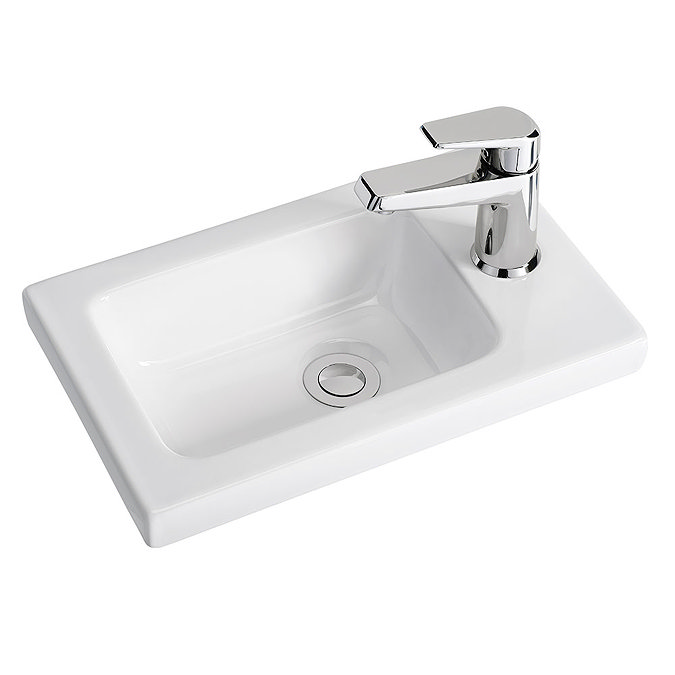 Rectangular 1TH Resin Inset Basin - 400 x 250mm Large Image