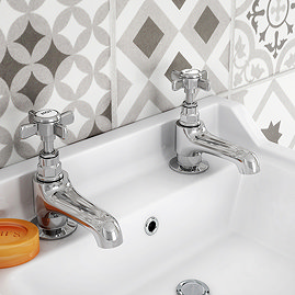 Regent Traditional Basin Taps - Chrome