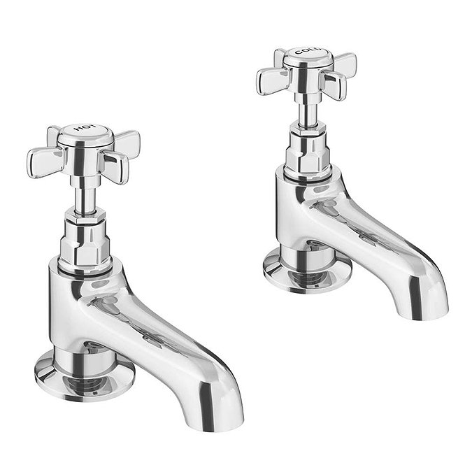 Regent Traditional Basin Taps - Chrome Large Image