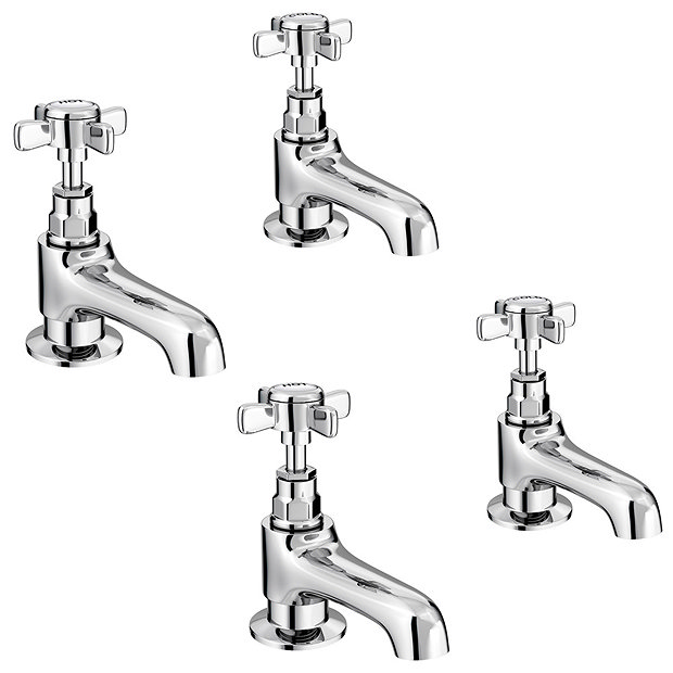 Regent Traditional Basin and Bath Taps Chrome at Victorian Plumbing UK