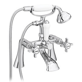 Regent Traditional Bath Shower Mixer Taps - Chrome Large Image