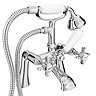 Regent Traditional Bath Shower Mixer Tap with Adjustable Shrouds for Roll Top Baths  Profile Large I