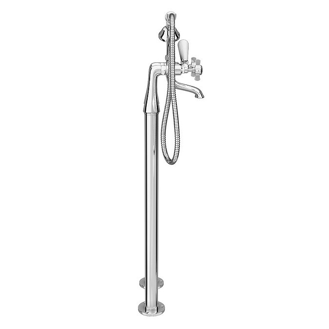 Regent Traditional Freestanding Bath Shower Mixer - Chrome  In Bathroom Large Image