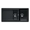 Reginox Adriatico 1.5 Composite Granite Kitchen Sink - Onyx Black - RGA15 Profile Large Image