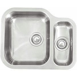 Reginox Alaska 1.5 Bowl Stainless Steel Undermount Kitchen Sink Medium Image
