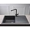 Reginox Amsterdam 10 1.0 Bowl Granite Kitchen Sink - Black Silvery Profile Large Image