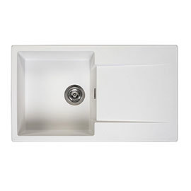 Reginox Amsterdam 10 1.0 Bowl Granite Kitchen Sink - Pure White Medium Image