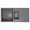 Reginox Amsterdam 15 1.5 Bowl Granite Kitchen Sink - Grey Silvery Large Image