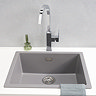 Reginox Amsterdam 40 1.0 Bowl Granite Kitchen Sink - Grey Silvery