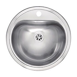 Reginox Atlantis 1.0 Bowl 1TH Stainless Steel Inset/Undermount Kitchen Sink (No Overflow) Large Imag