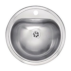 Reginox Atlantis 1.0 Bowl 1TH Stainless Steel Inset/Undermount Kitchen Sink (No Overflow) Large Imag