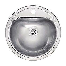Reginox Atlantis 1.0 Bowl 1TH Stainless Steel Inset/Undermount Kitchen Sink (No Overflow) Large Imag