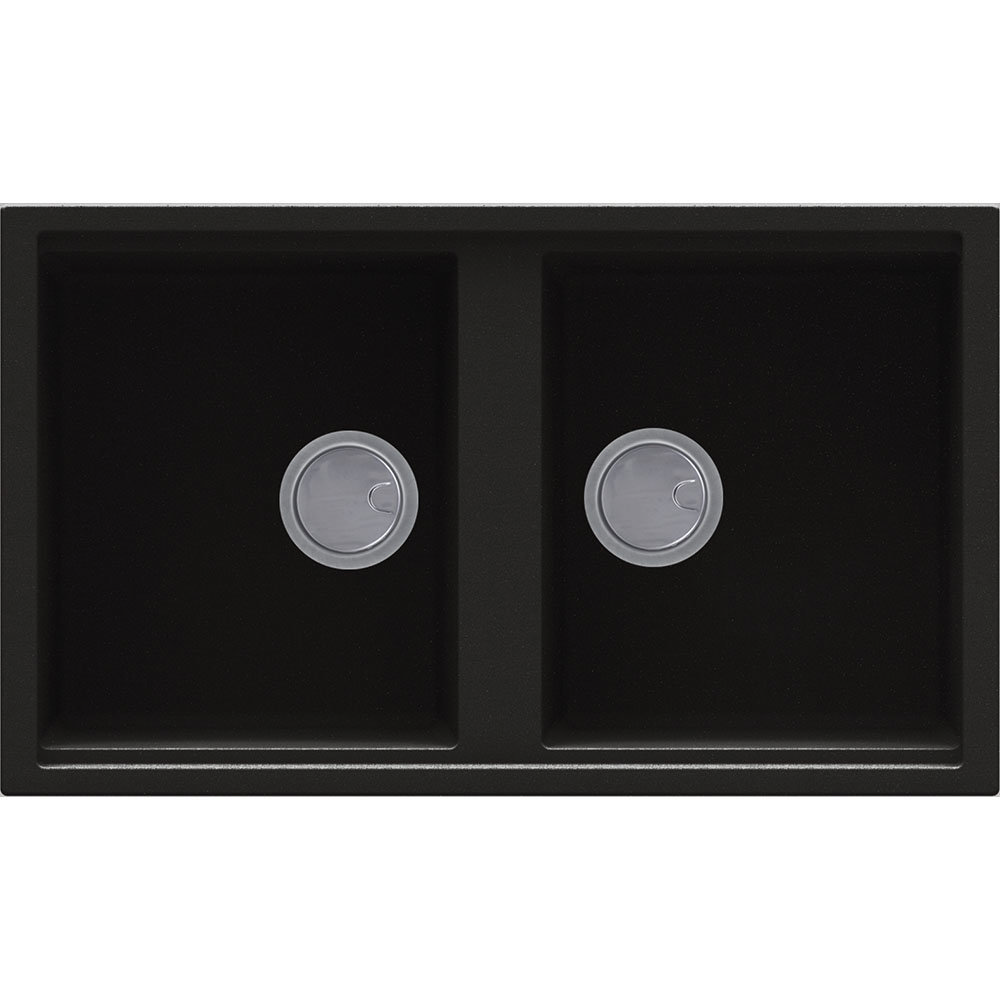 Reginox Best 450 2.0 Bowl Granite Kitchen Sink - Black Large Image