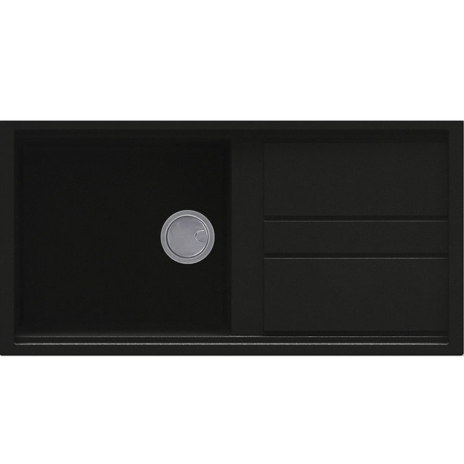 Reginox Best 480 1.0 Bowl Granite Kitchen Sink - Black Large Image