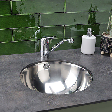 Reginox Caribbean 1.0 Bowl Stainless Steel Inset/Undermount Kitchen Sink  Profile Large Image