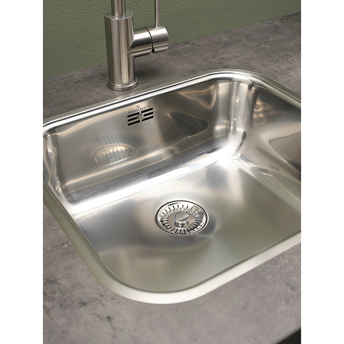 Reginox Colorado Comfort 1.0 Bowl Stainless Steel Inset/Undermount Kitchen Sink  Standard Large Imag