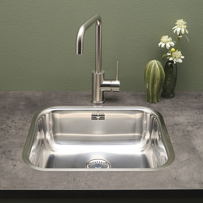 Reginox Colorado Comfort 1.0 Bowl Stainless Steel Inset/Undermount Kitchen Sink Large Image