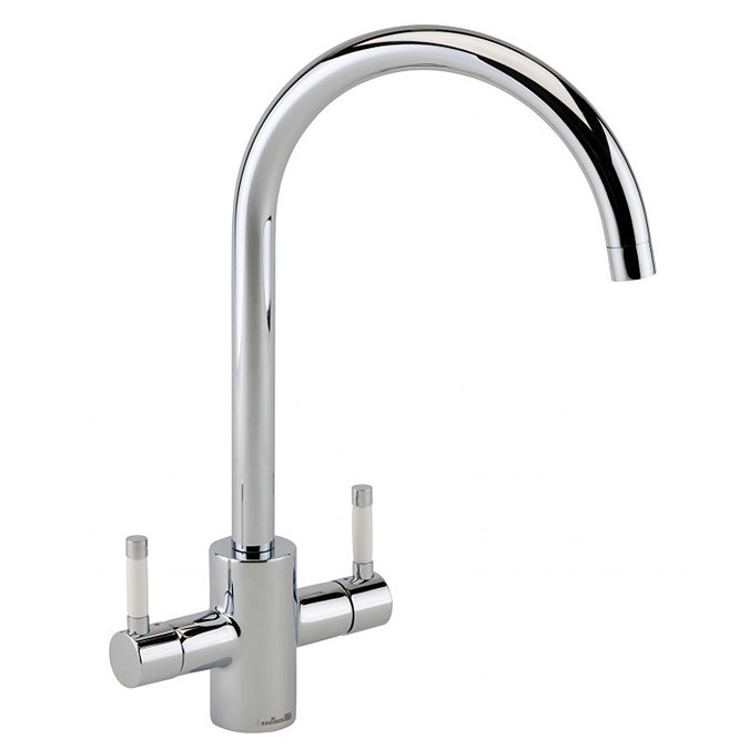 Reginox Contemporary White Ceramic 1.0 Bowl Kitchen Sink RL504CW + Tap Feature Large Image