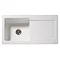 Reginox Contemporary White Ceramic 1.0 Bowl Kitchen Sink RL504CW + Tap Standard Large Image