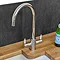Reginox Contemporary White Ceramic 1.5 Bowl Kitchen Sink RL501CW + Tap Standard Large Image