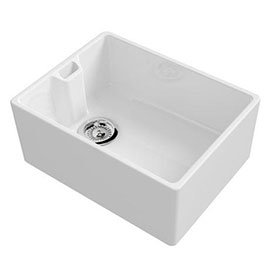 Reginox Contemporary White Ceramic Belfast Kitchen Sink + Waste Medium Image