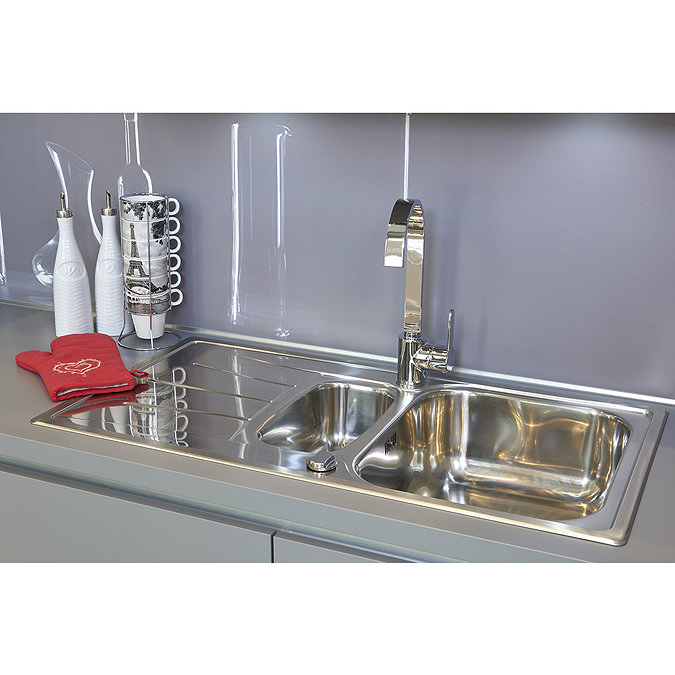 Reginox Diplomat Eco 1.5 Bowl Stainless Steel Inset Kitchen Sink  Feature Large Image