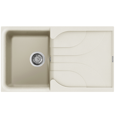 Reginox Ego 400 1.0 Bowl Granite Kitchen Sink - Cream  Profile Large Image