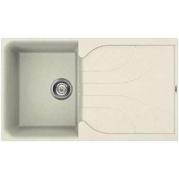 Reginox Ego 400 1.0 Bowl Granite Kitchen Sink - Cream  Profile Large Image