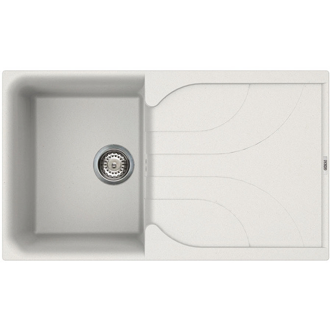 Reginox Ego 400 1.0 Bowl Granite Kitchen Sink - White Large Image