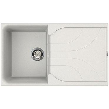 Reginox Ego 400 1.0 Bowl Granite Kitchen Sink - White  Profile Large Image