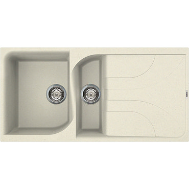Reginox Ego 475 1.5 Bowl Granite Kitchen Sink - Cream  Profile Large Image