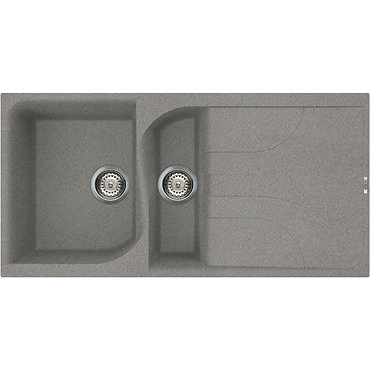 Reginox Ego 475 1.5 Bowl Granite Kitchen Sink - Titanium  Profile Large Image