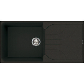 Reginox Ego 480 1.0 Bowl Granite Kitchen Sink - Black Large Image