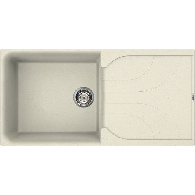 Reginox Ego 480 1.0 Bowl Granite Kitchen Sink - Cream Large Image