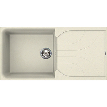 Reginox Ego 480 1.0 Bowl Granite Kitchen Sink - Cream  Profile Large Image