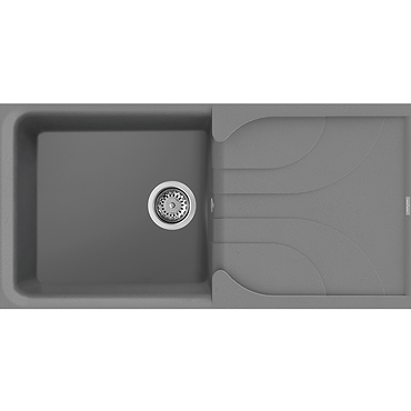 Reginox Ego 480 1.0 Bowl Granite Kitchen Sink - Titanium  Profile Large Image