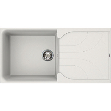 Reginox Ego 480 1.0 Bowl Granite Kitchen Sink - White  Profile Large Image