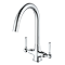 Reginox Elbe Traditional Dual Lever Kitchen Tap Mixer - Chrome