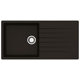 Reginox Harlem 10 1.0 Bowl Granite Kitchen Sink - Black Silvery Large Image