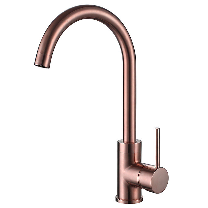 Reginox Kalix Single Lever Kitchen Mixer Tap - Brushed Copper Large Image