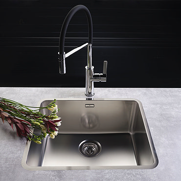 Reginox Kansas 50x40 1.0 Bowl Stainless Steel Kitchen Sink  Profile Large Image