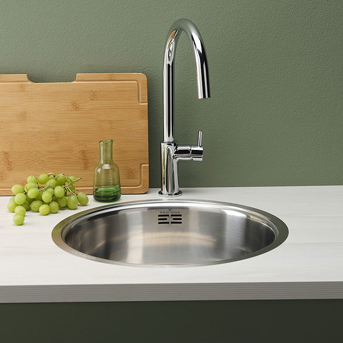 Reginox L18390OKG 1.0 Bowl Stainless Steel Inset/Undermount Kitchen Sink Profile Large Image