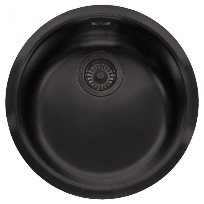 Reginox L18390OKGJB 1.0 Bowl Jet Black Round Kitchen Sink