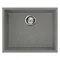 Reginox Quadra 105 1.0 Bowl Undermount Granite Kitchen Sink - Titanium Large Image