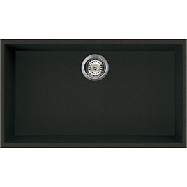 Reginox Quadra 130 1.0 Bowl Undermount Granite Kitchen Sink - Black Medium Image