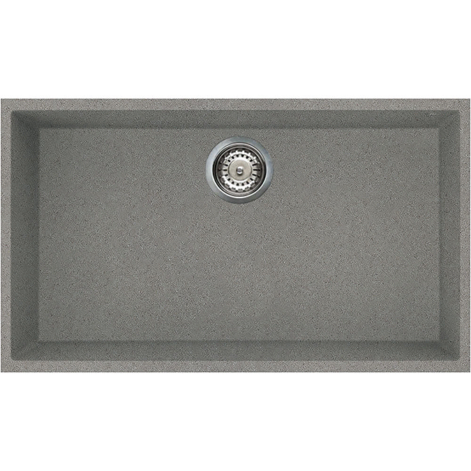 Reginox Quadra 130 1.0 Bowl Undermount Granite Kitchen Sink - Titanium Large Image