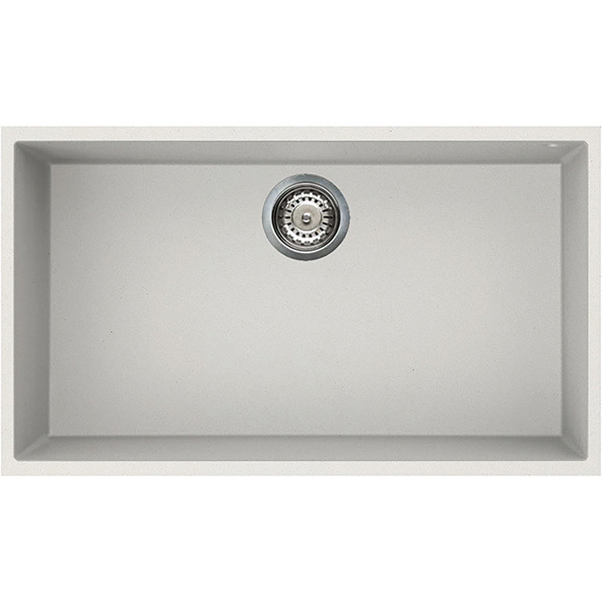 Reginox Quadra 130 1.0 Bowl Undermount Granite Kitchen Sink - White Large Image
