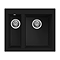Reginox Quadra 150 1.5 Bowl Inset Granite Kitchen Sink - Black